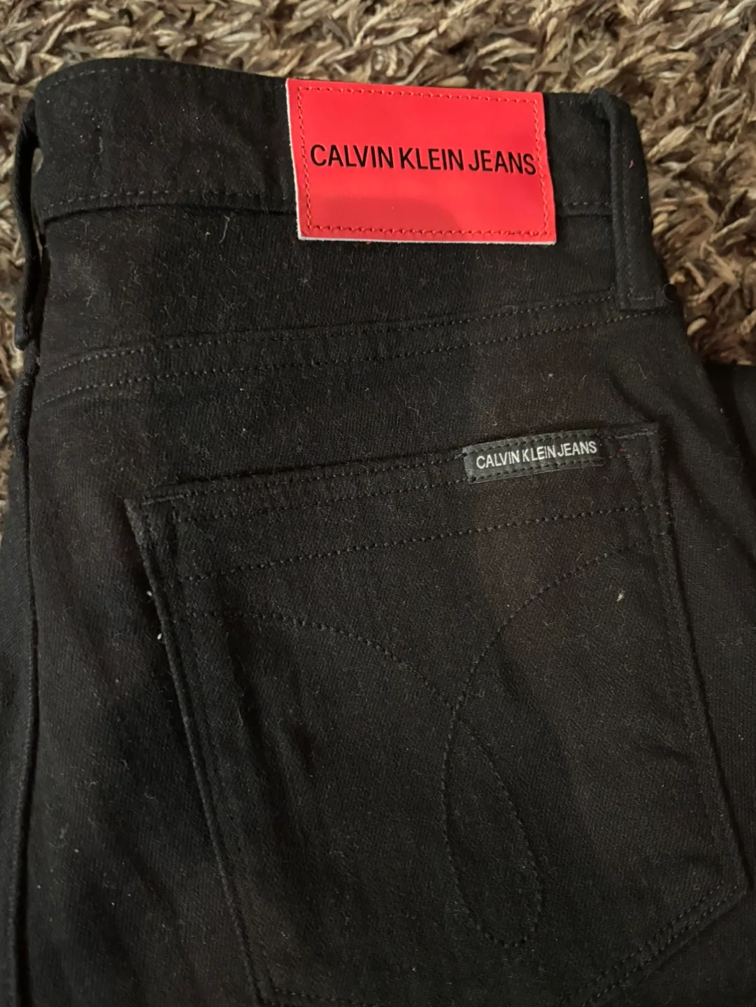 Calvin Klein Jeans - Black Skinny Jeans with Red Stripes thumbnail