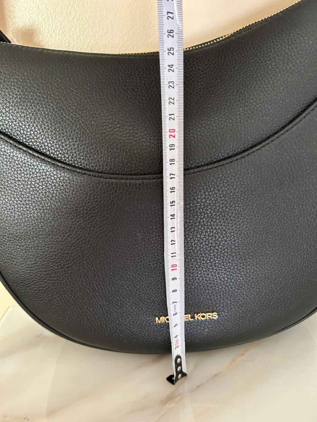 Michael Kors Dover Half Moon Shoulder Bag - Black Leather image indicator(10)