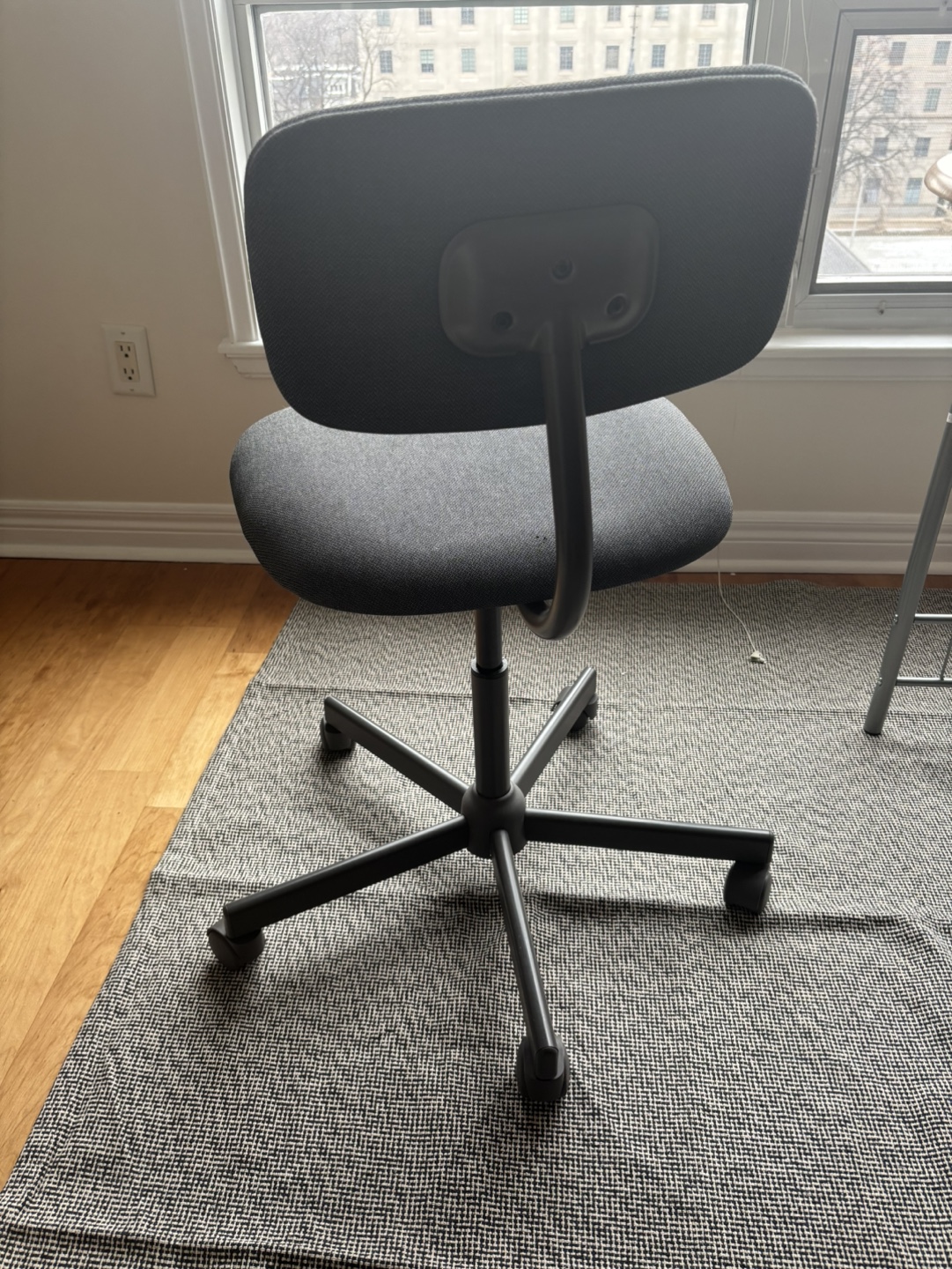 Dark Grey Adjustable Office Chair with Wheels - photo 3