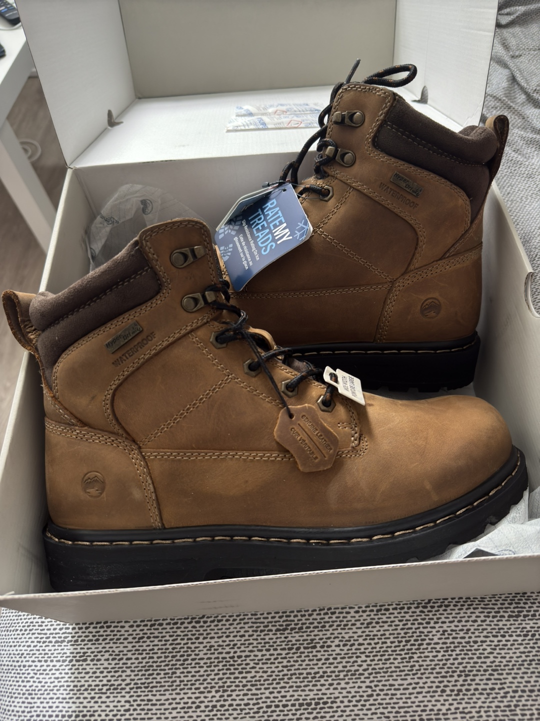 Men's Brown Leather Winter Boots