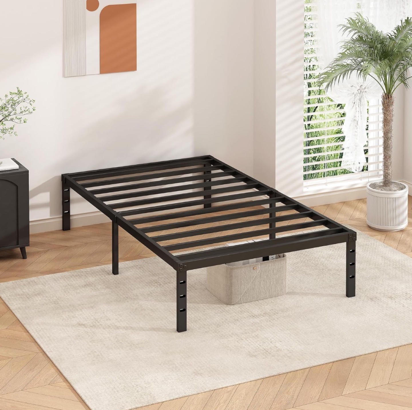 Twin Metal Platform Bed Frame - Black - photo 2