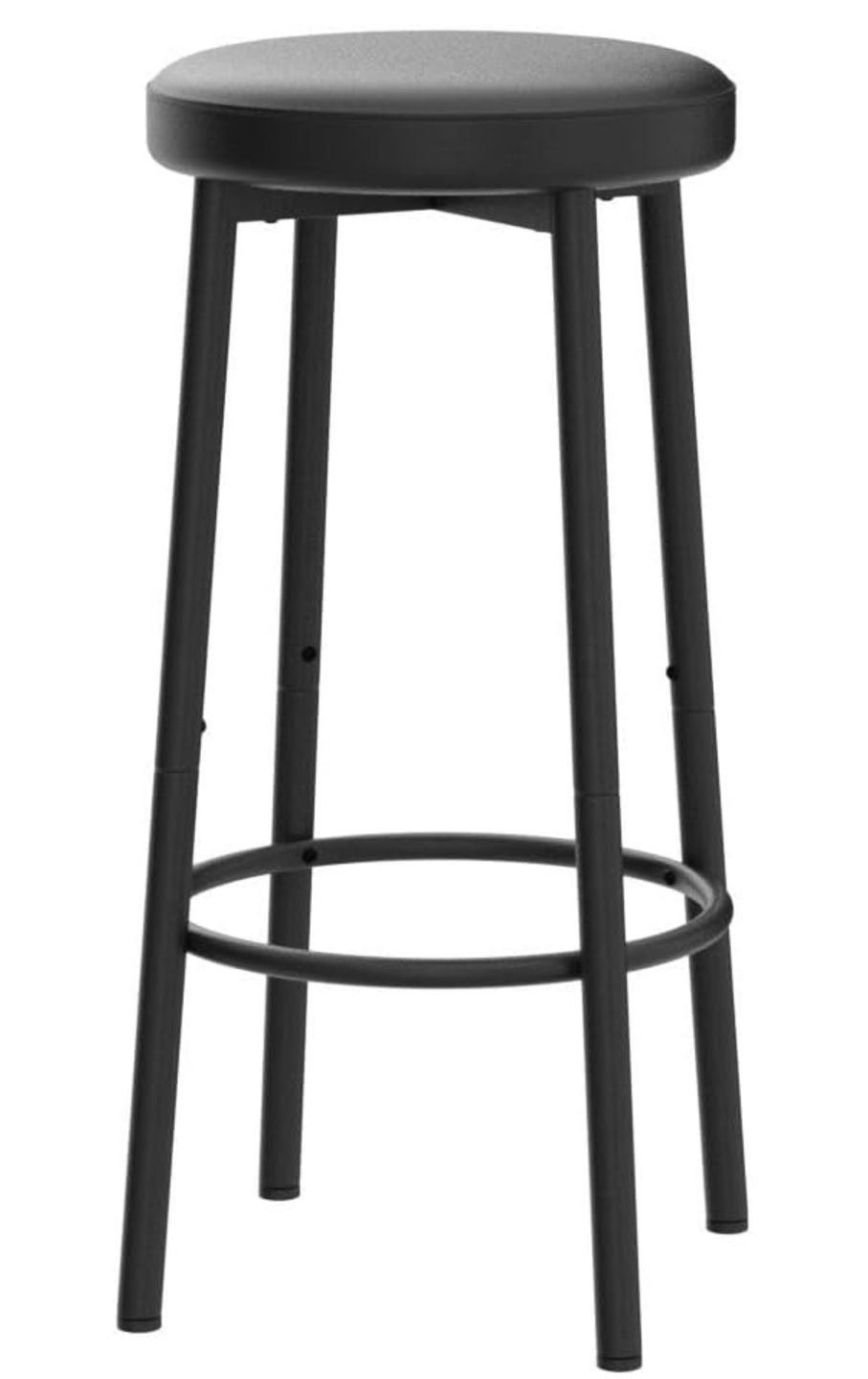 Pair of Black Metal Counter Height Stools - photo 5