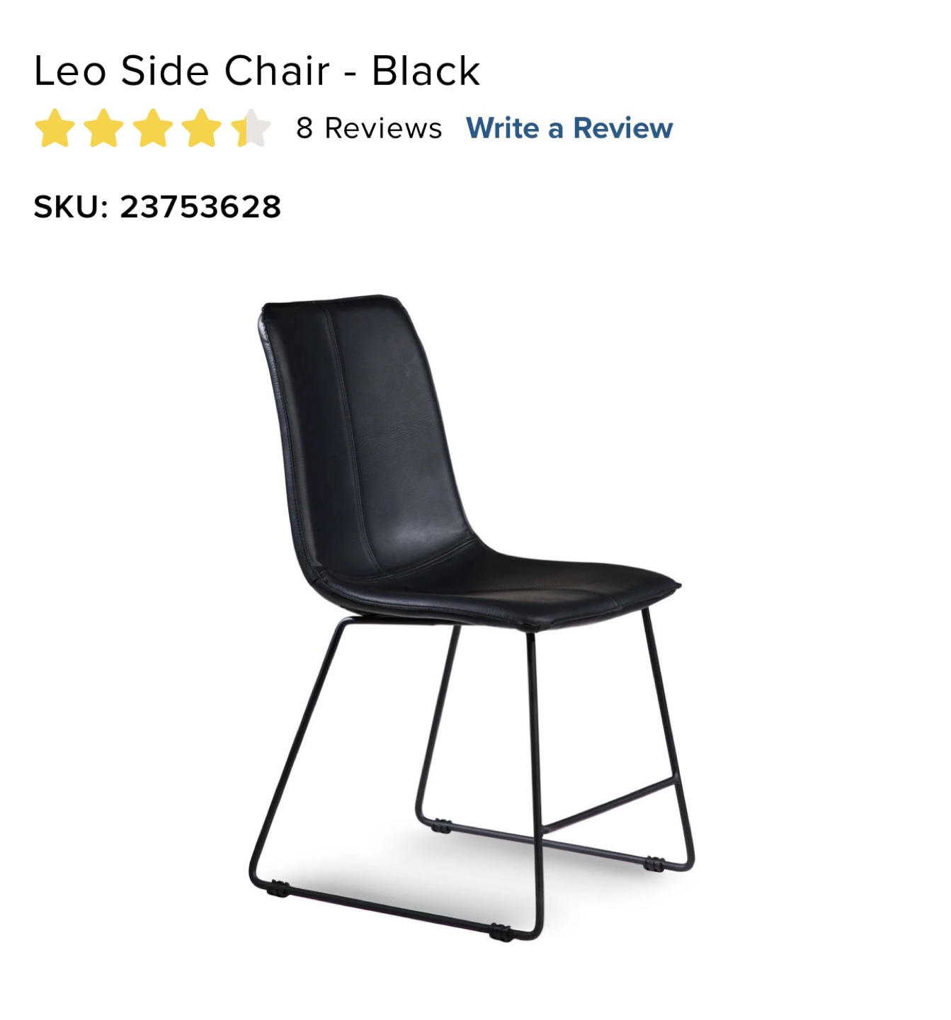 4 Leons.ca Leo Side Chairs - Black