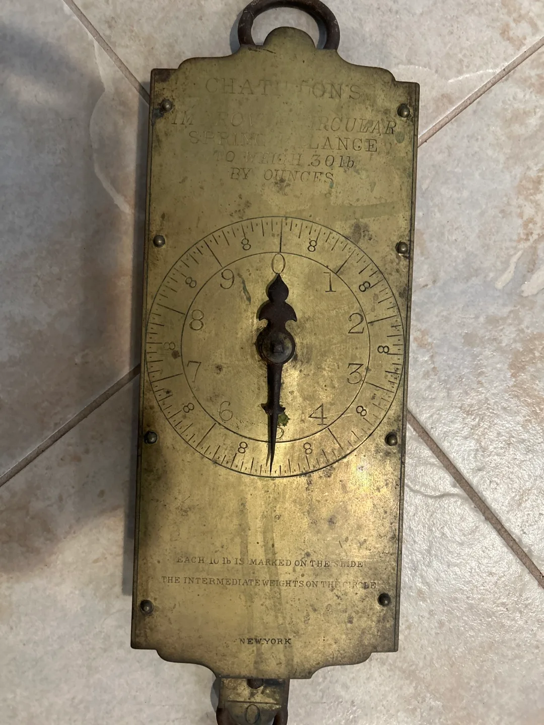 Antique Chatillon Spring Scale - 12 lb Capacity image indicator(4)