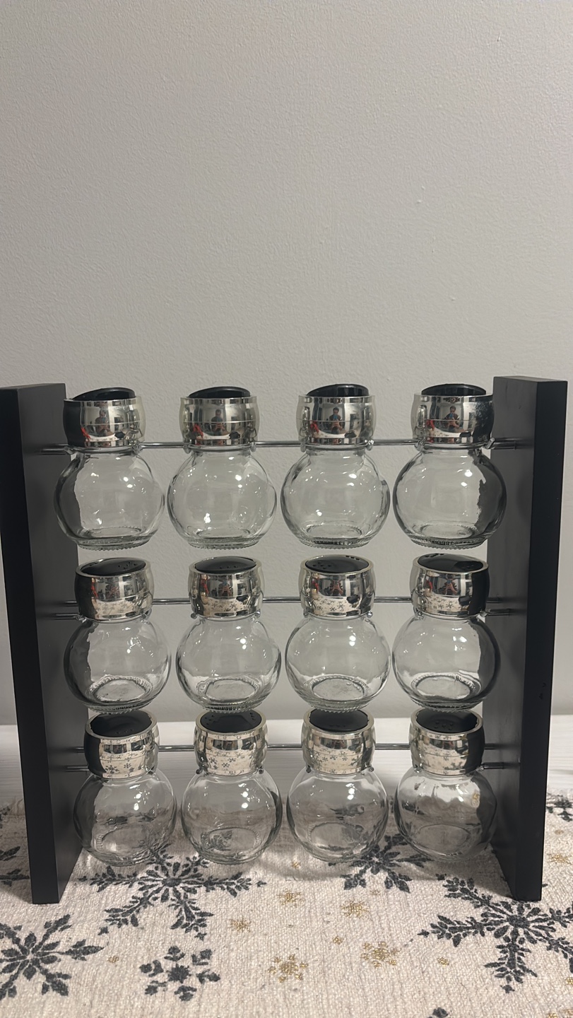Twelve-Jar Glass Spice Rack Organizer - photo 3