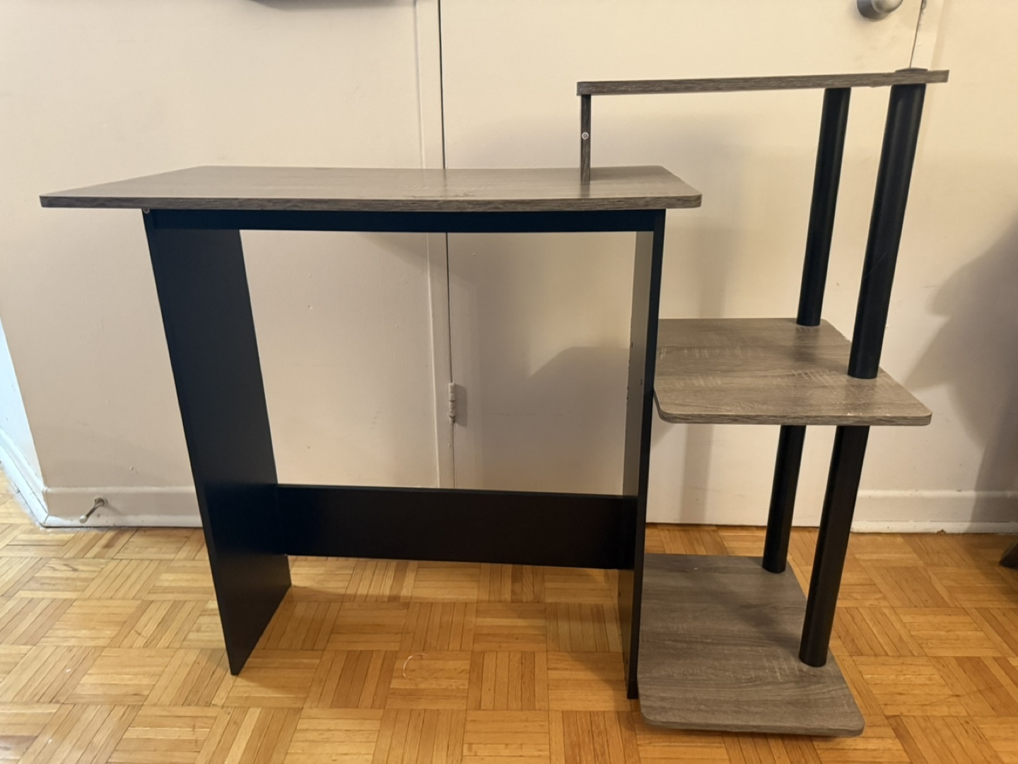 Small Computer Desk with Storage Shelves - photo 2