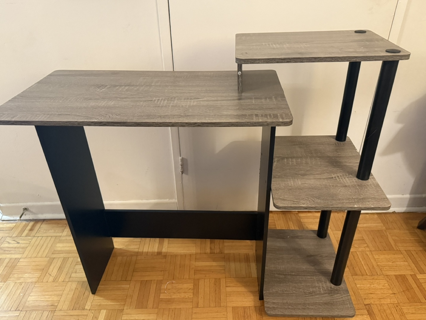 Small Computer Desk with Storage Shelves - photo 3