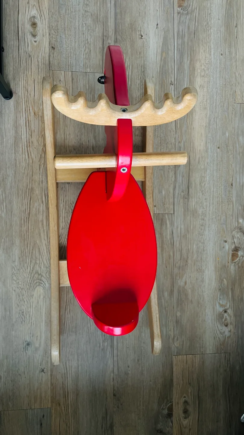 Red Wooden Moose Rocking Horse Toy image indicator(3)