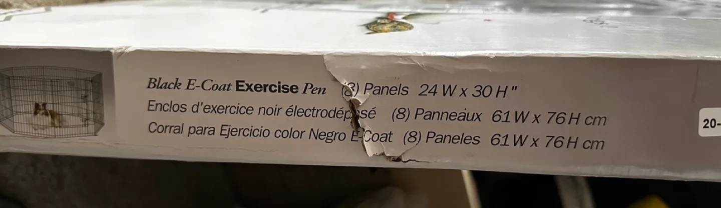 Black E-Coat Exercise Pen for pets with Cover image indicator(2)