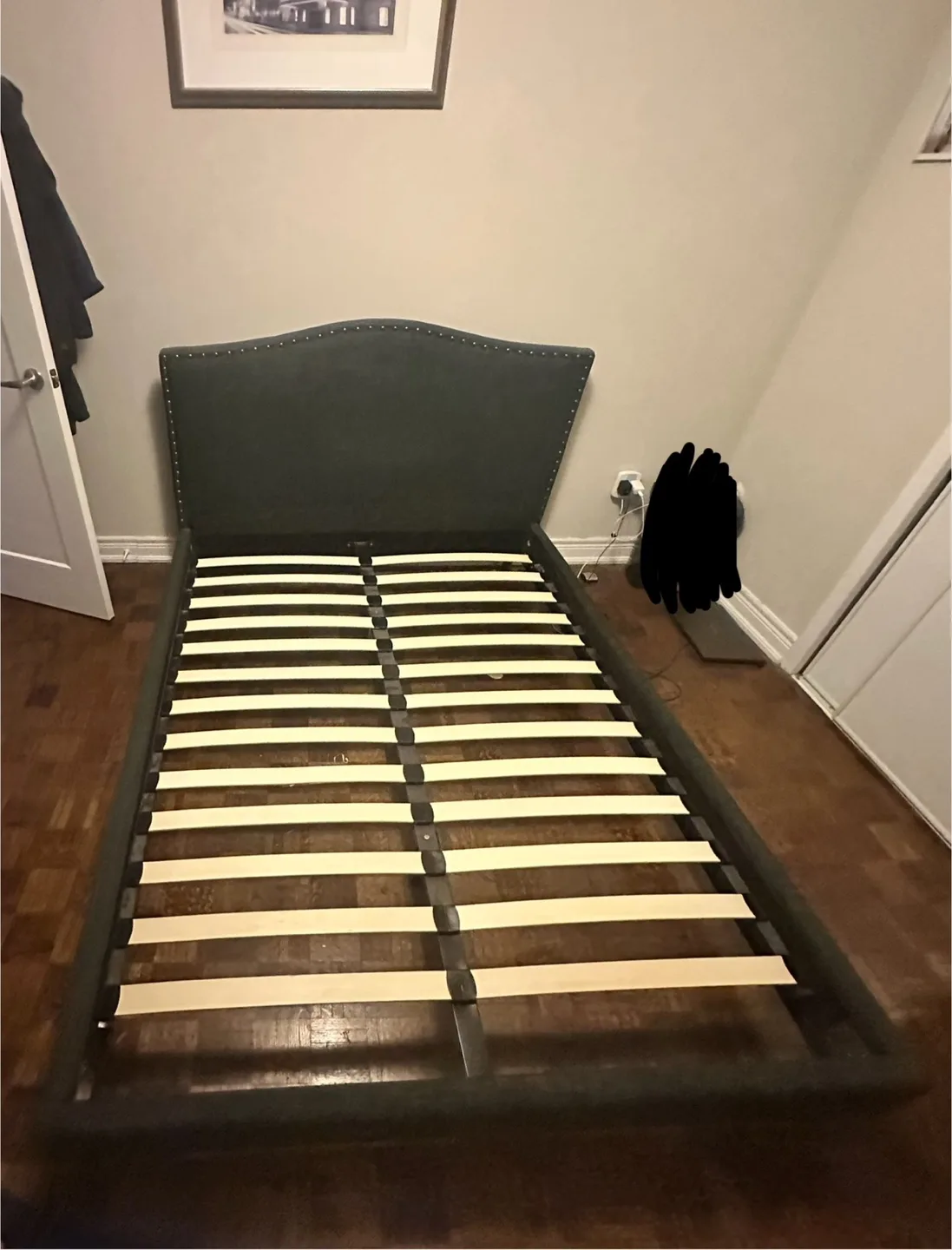 Structube - Full Size Upholstered Bed Frame with Slatted Base thumbnail