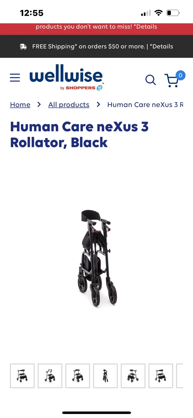 Shoppers Nexus 3 Rollator - Black image indicator(4)