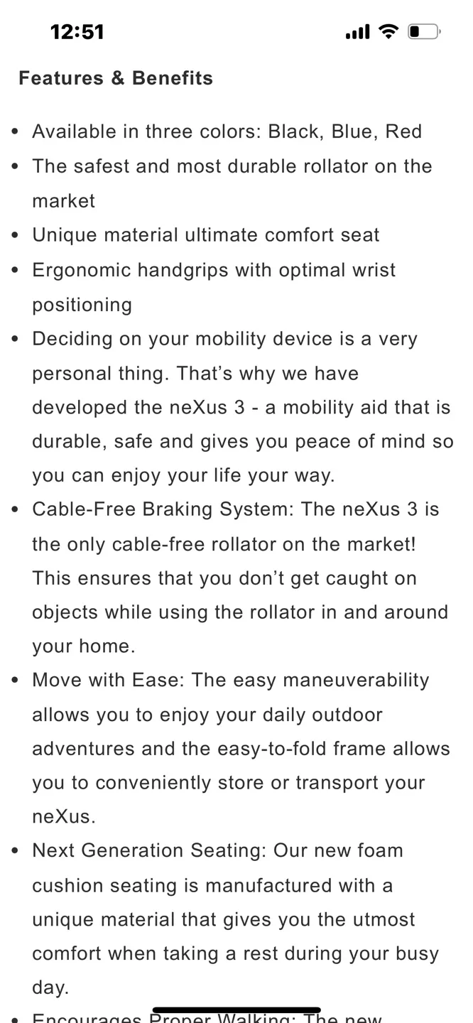 Shoppers Nexus 3 Rollator - Black image indicator(5)