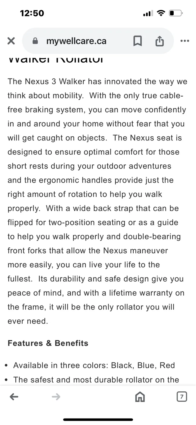 Shoppers Nexus 3 Rollator - Black image indicator(7)