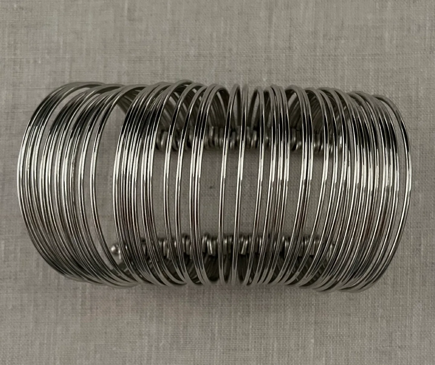 Silver Tone Metal Bangles Bracelet image indicator(2)