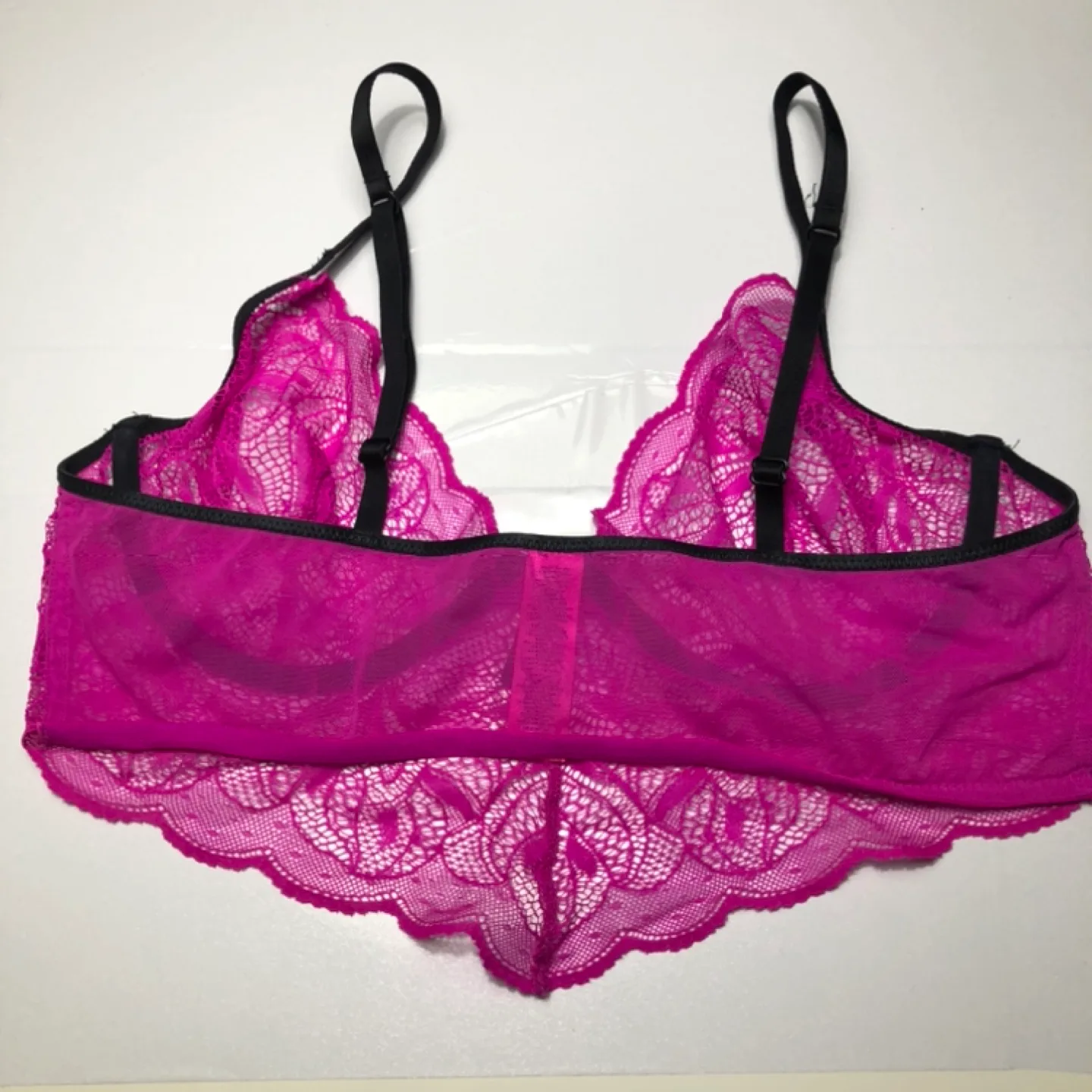 La Senza Pink Lace Bralette Size L image indicator(2)