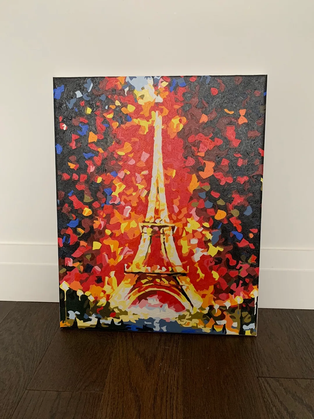 Oil Paint-painting Eiffel Tower canvas thumbnail