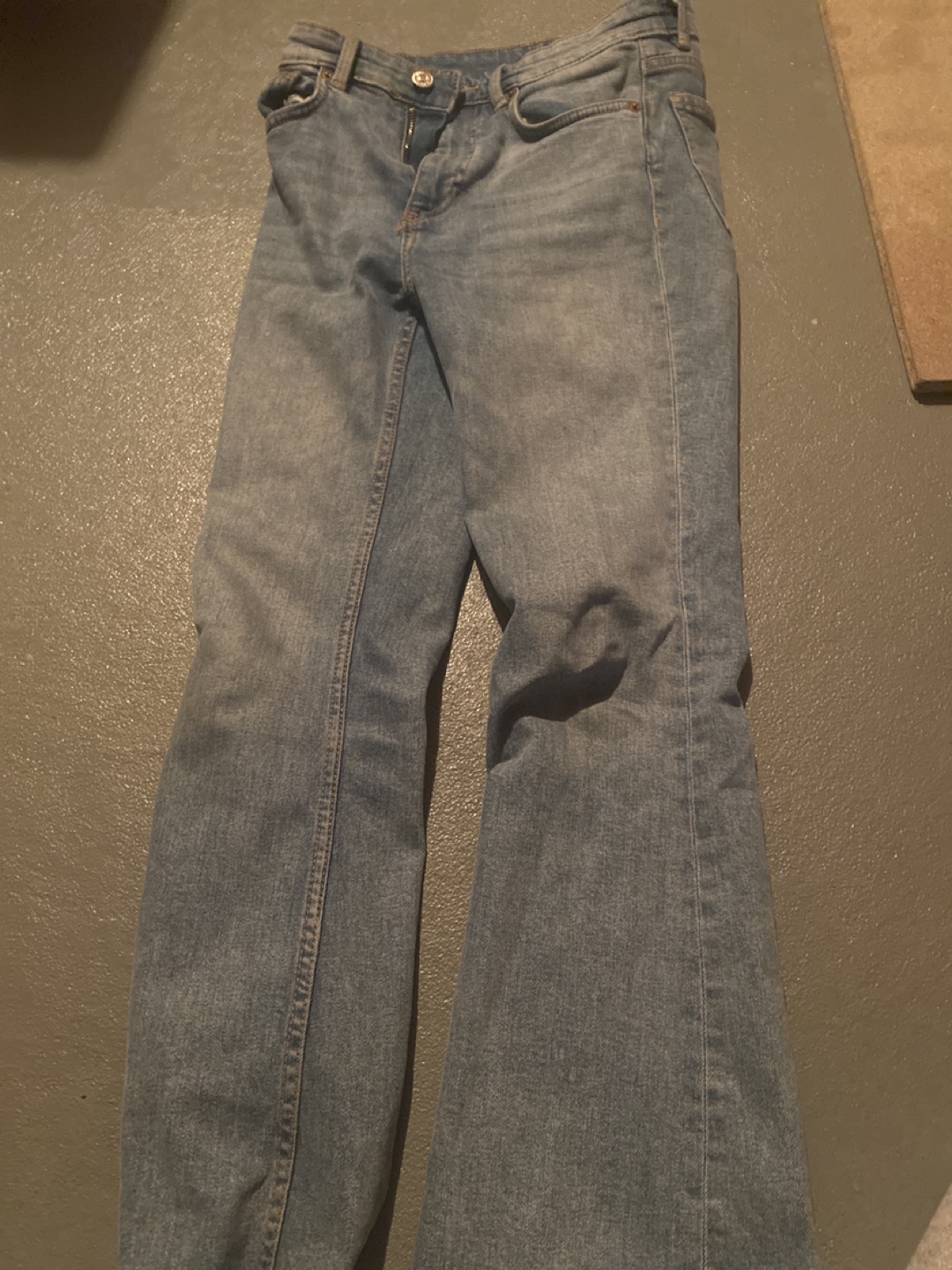 Light wash flare jeans