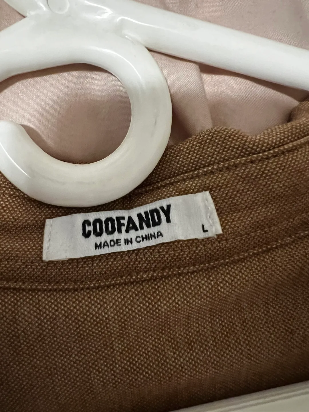 CooFandy Men's Brown Long Sleeve Button-Down Shirt - Size L image indicator(2)