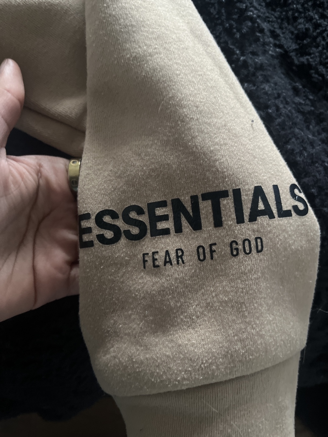 Fear of God Essentials Beige Hoodie - photo 2