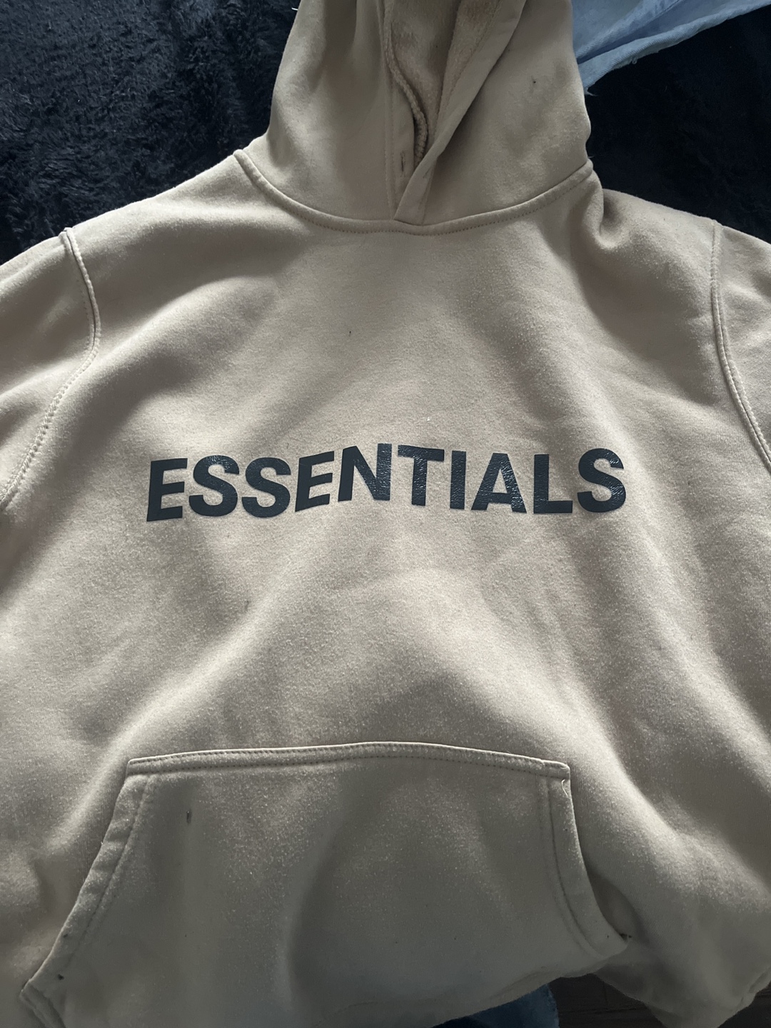 Fear of God Essentials Beige Hoodie