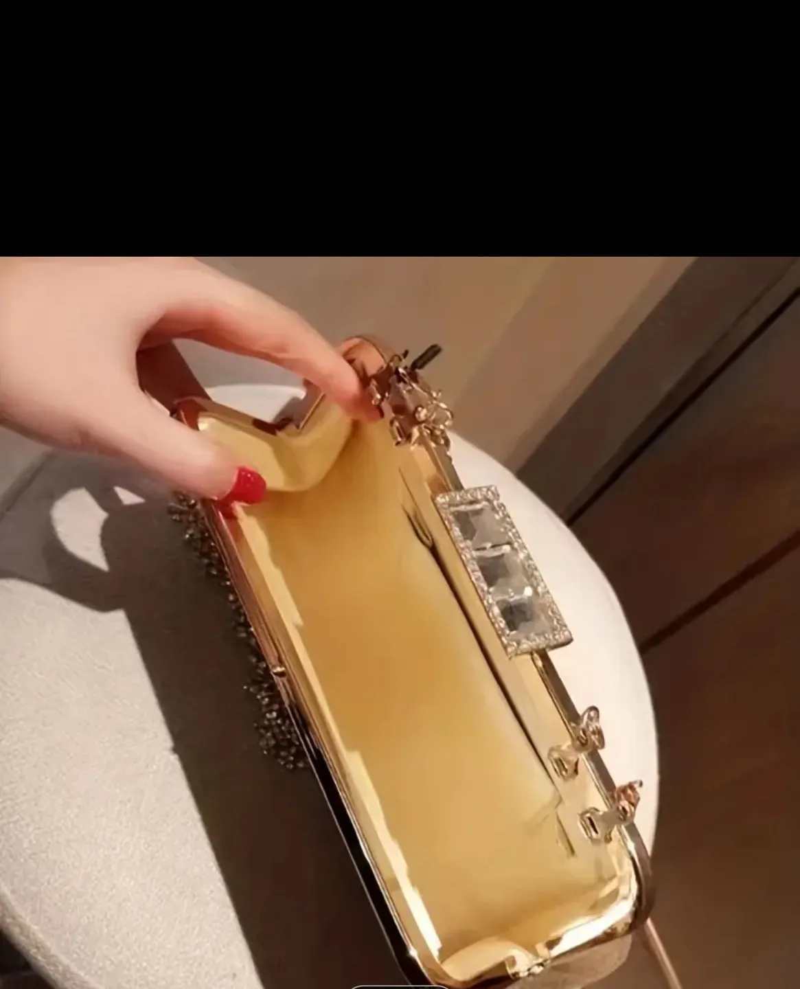 Rhinestone Evening Clutch Purse with Tassel image indicator(5)