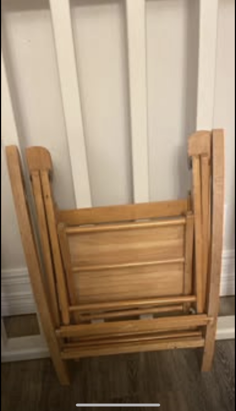 Antique child’s wooden rocking chair - photo 3
