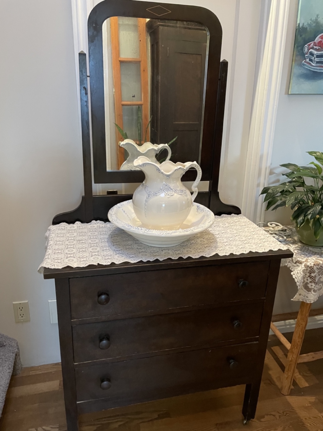 Antique Dresser with Mirror