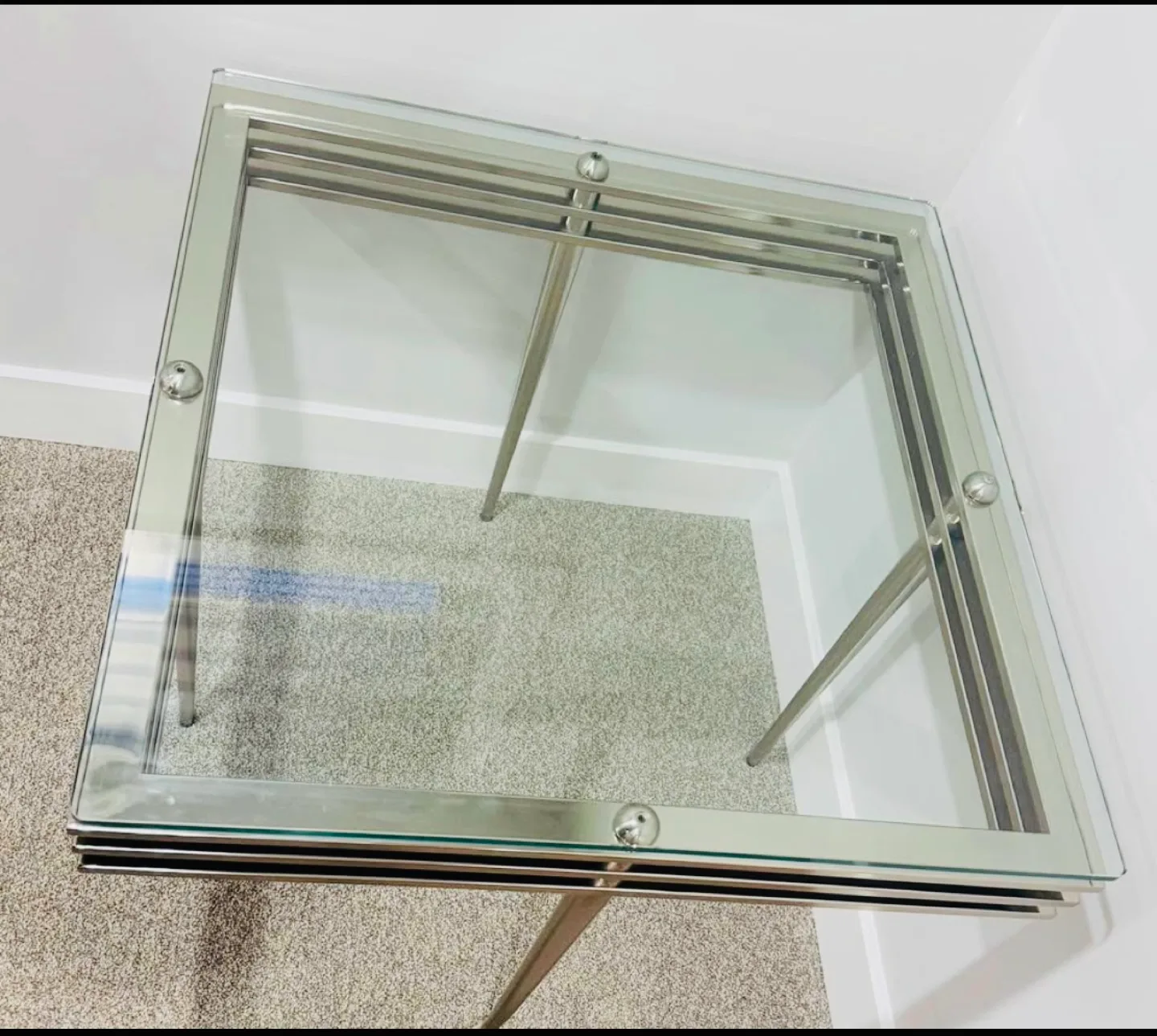 Glass and Metal End/Accent Table image indicator(2)