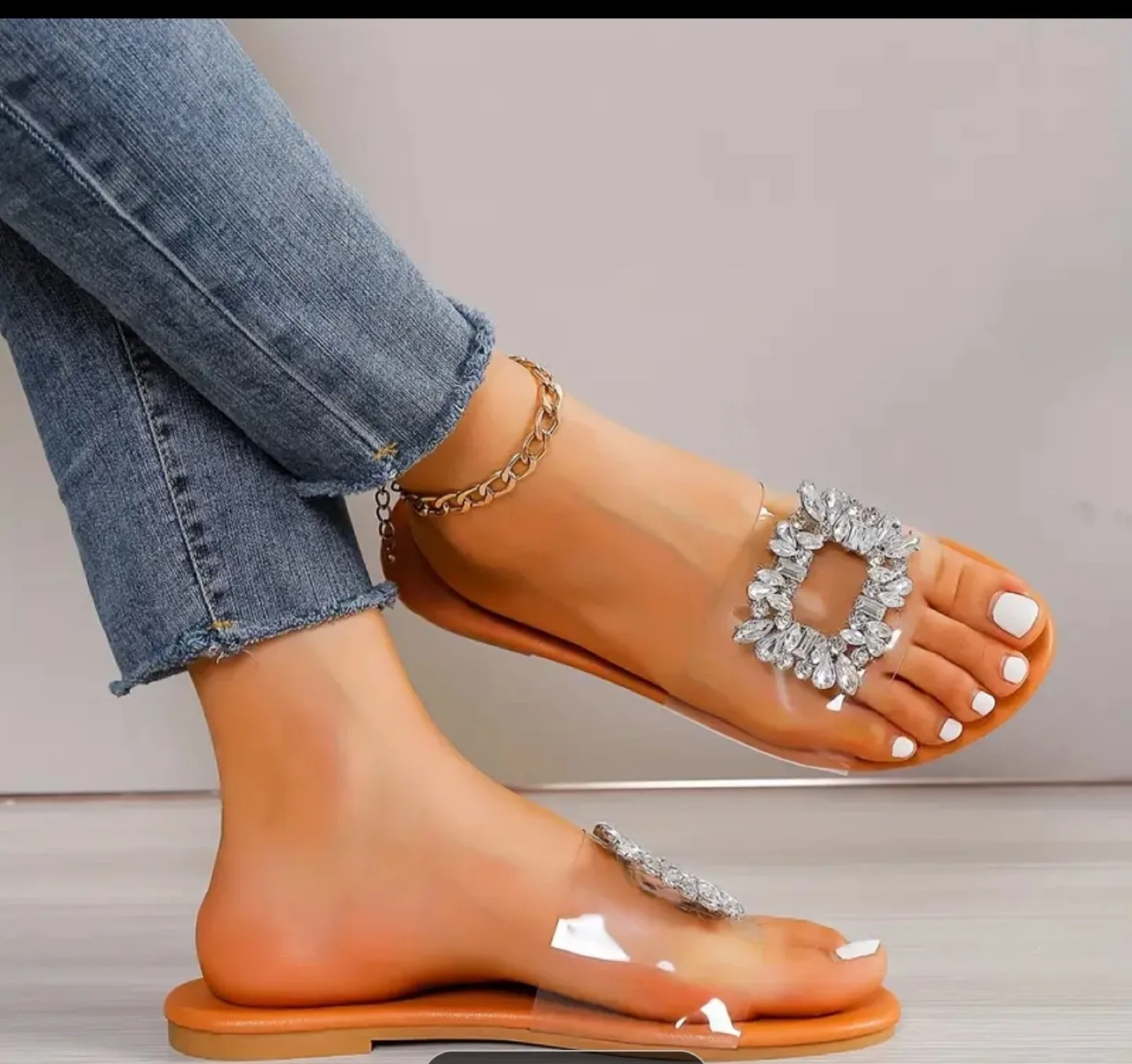 Rhinestone embellished clear slides image indicator(2)