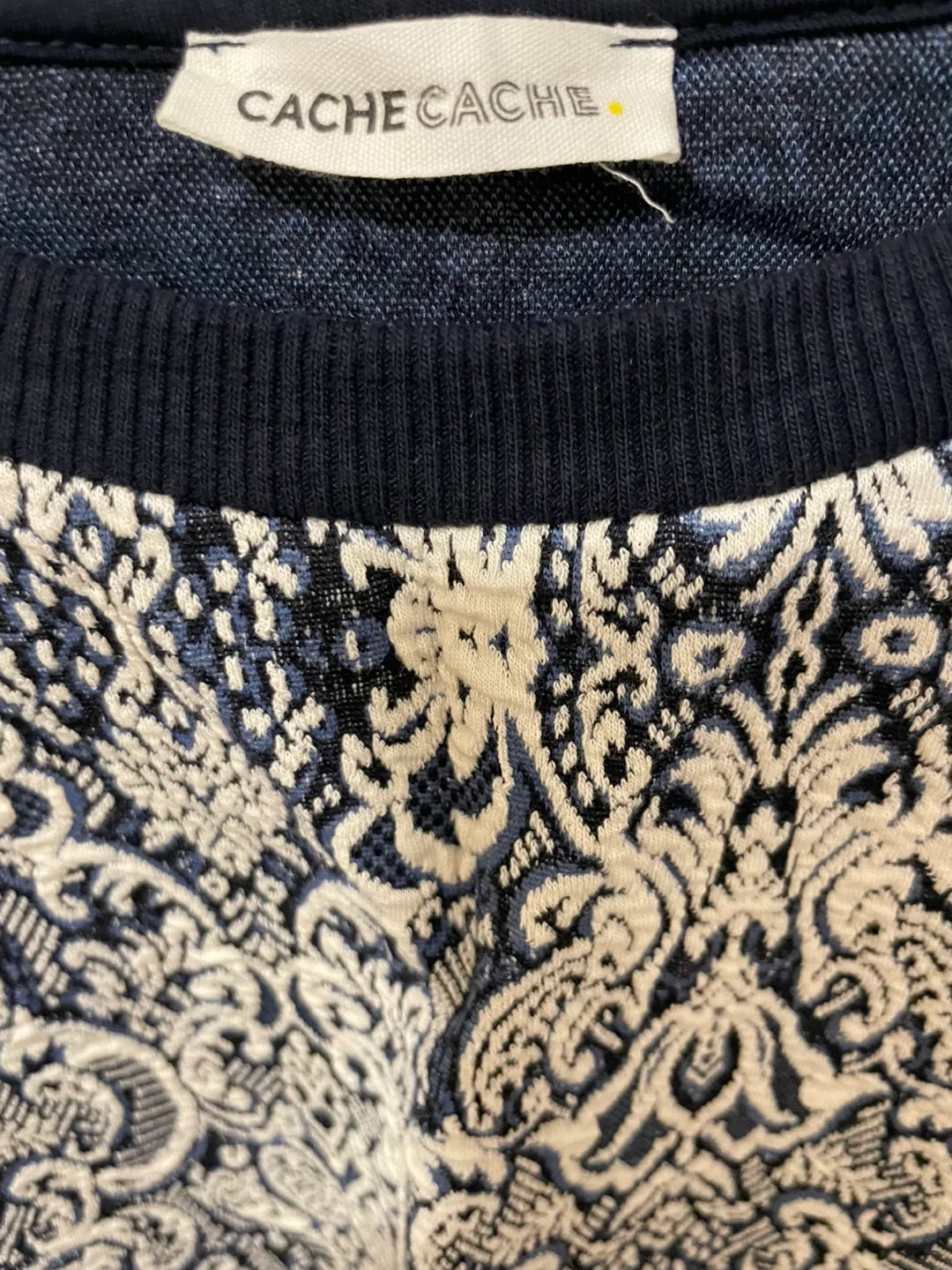 Cache Cache Women's Damask Print Sweater image indicator(2)