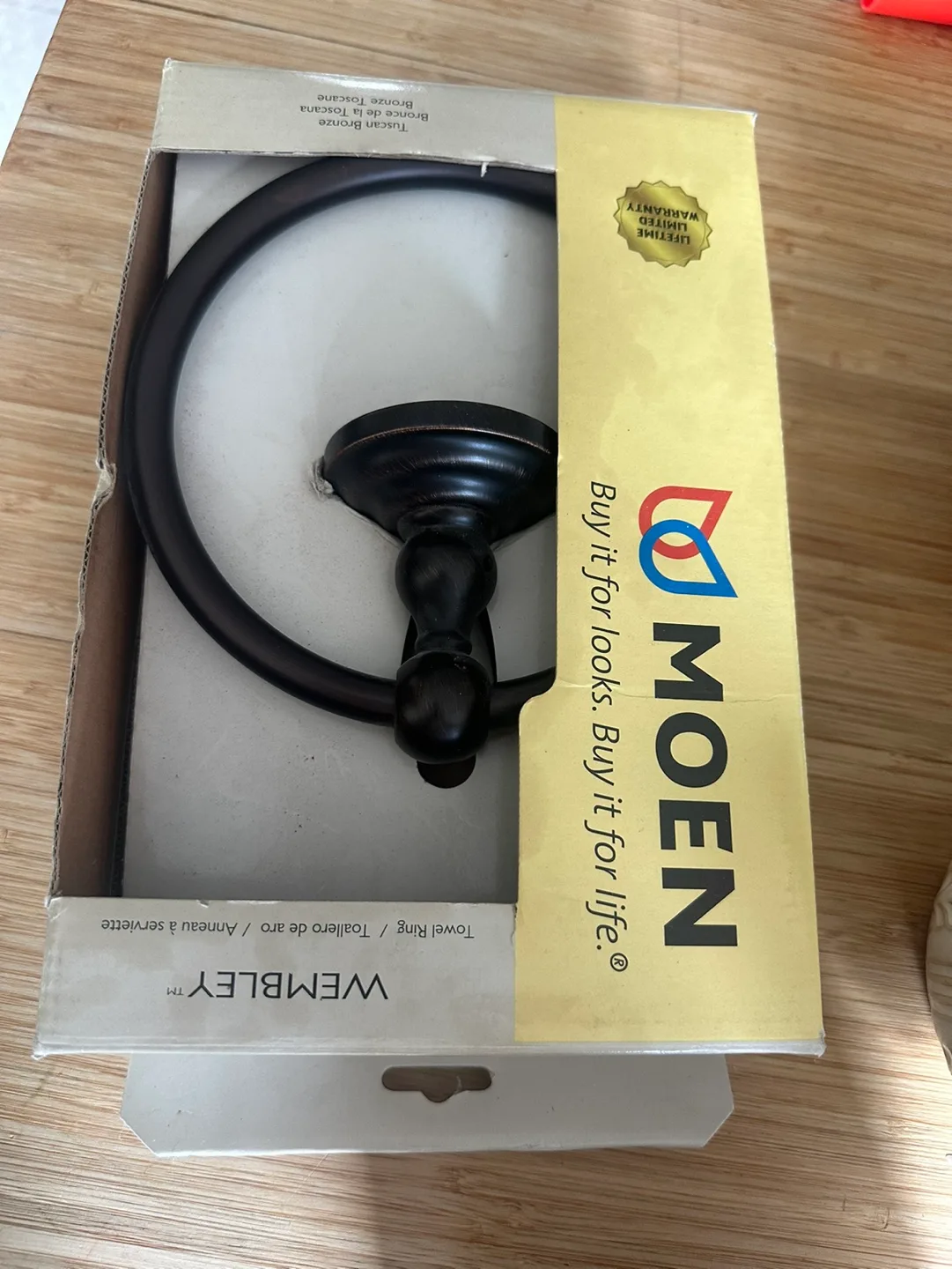 Moen Wembley Towel Ring - Bronze thumbnail