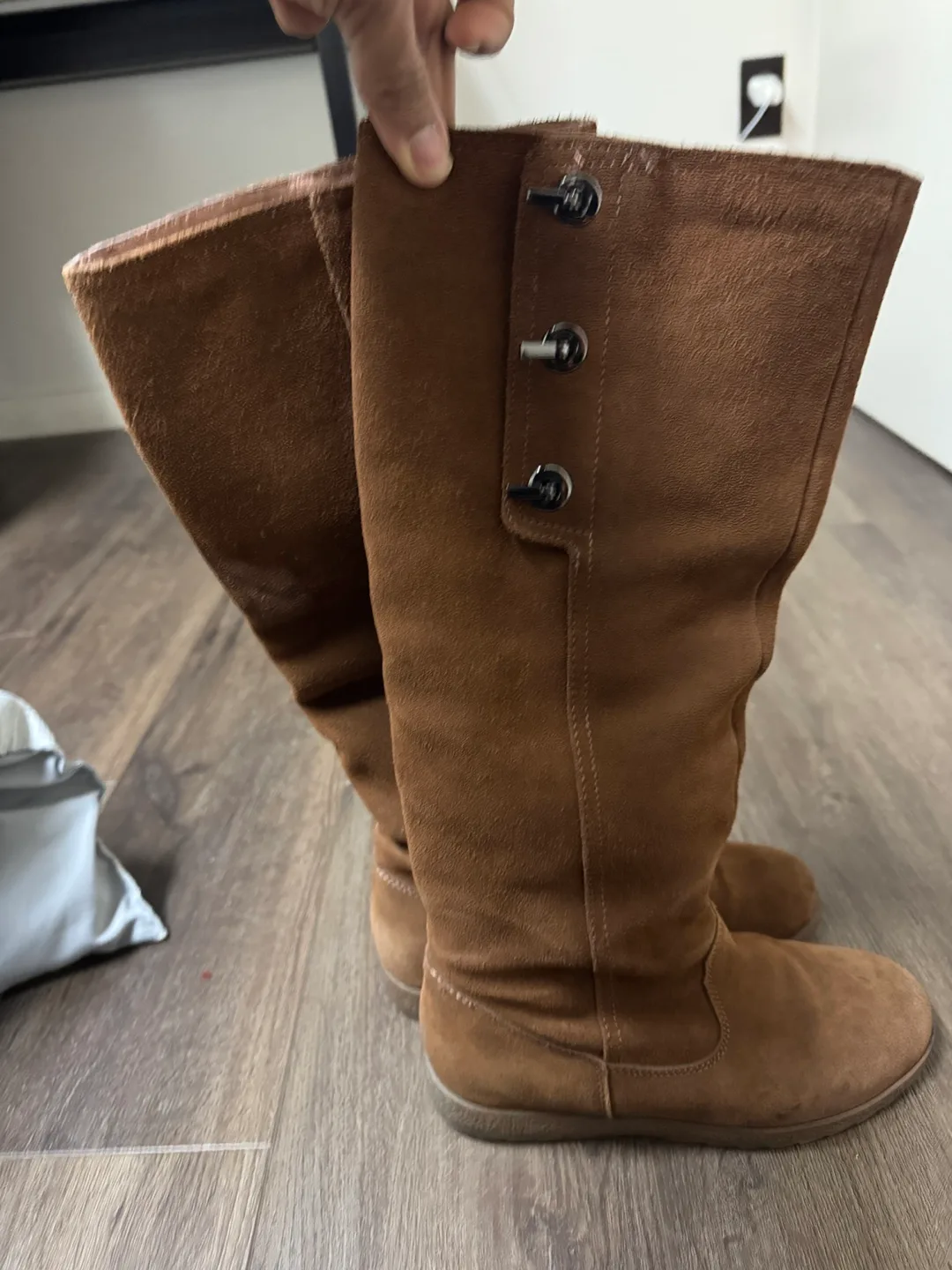 Brown Suede Knee-High Boots - Size 7.5 image indicator(2)