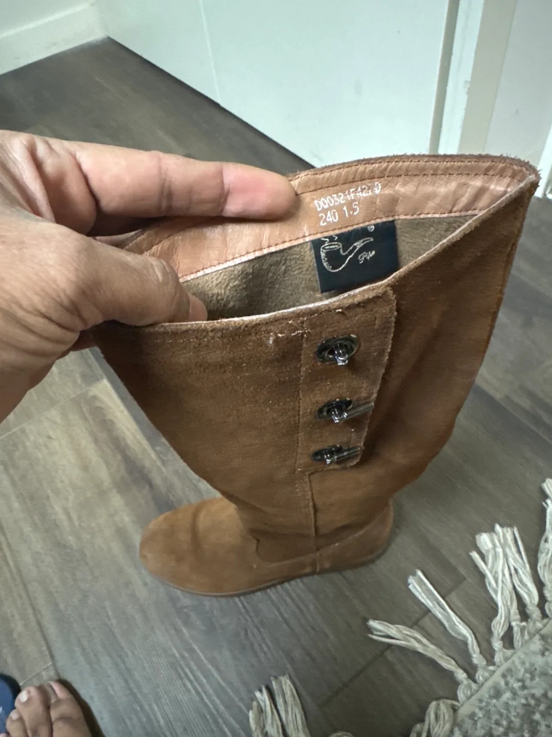 Brown Suede Knee-High Boots - Size 7.5 image indicator(5)