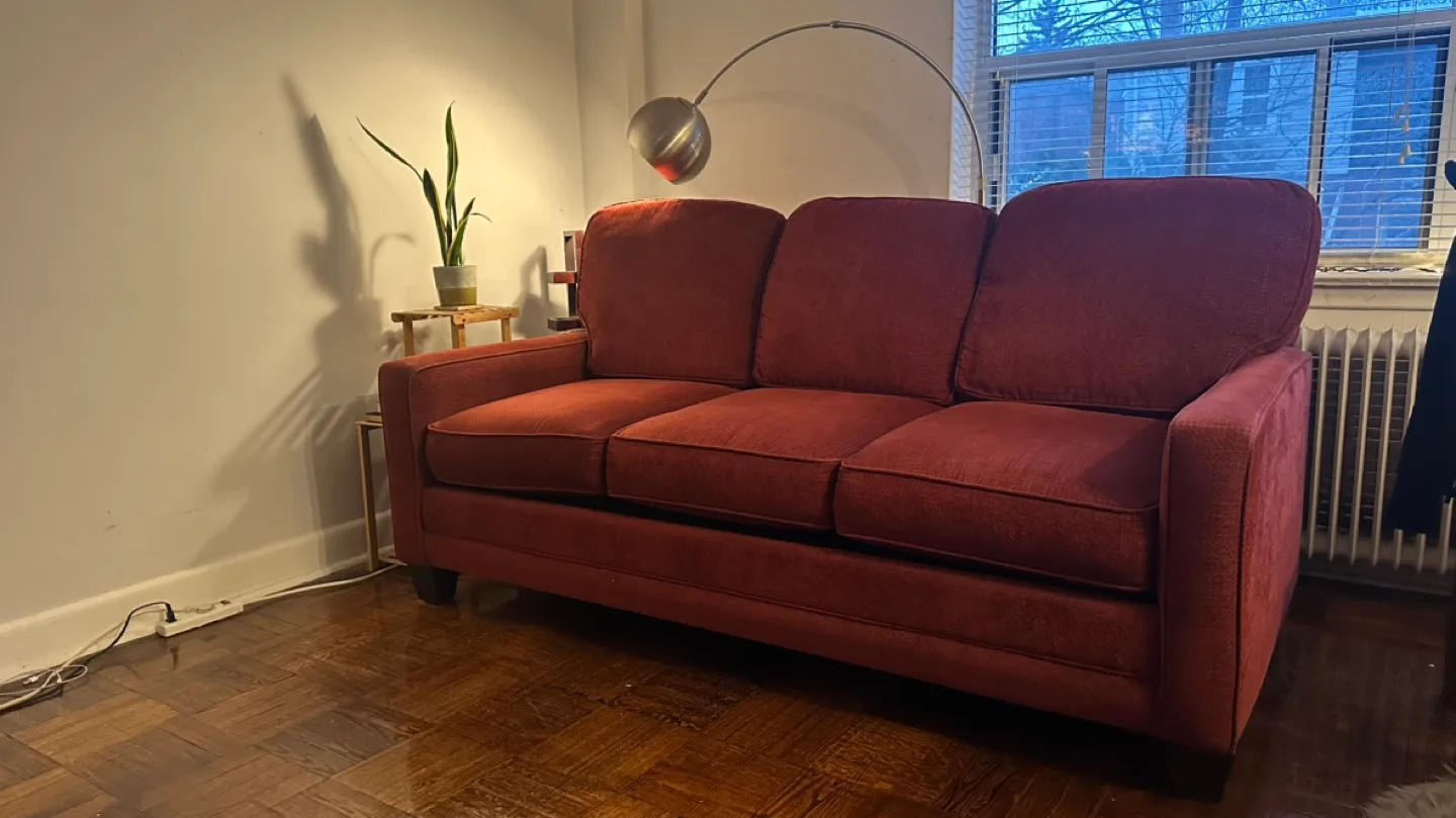 Burgundy Sofa and Ottoman Set image indicator(2)