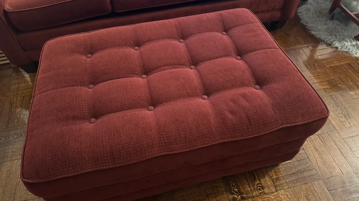 Burgundy Sofa and Ottoman Set image indicator(4)