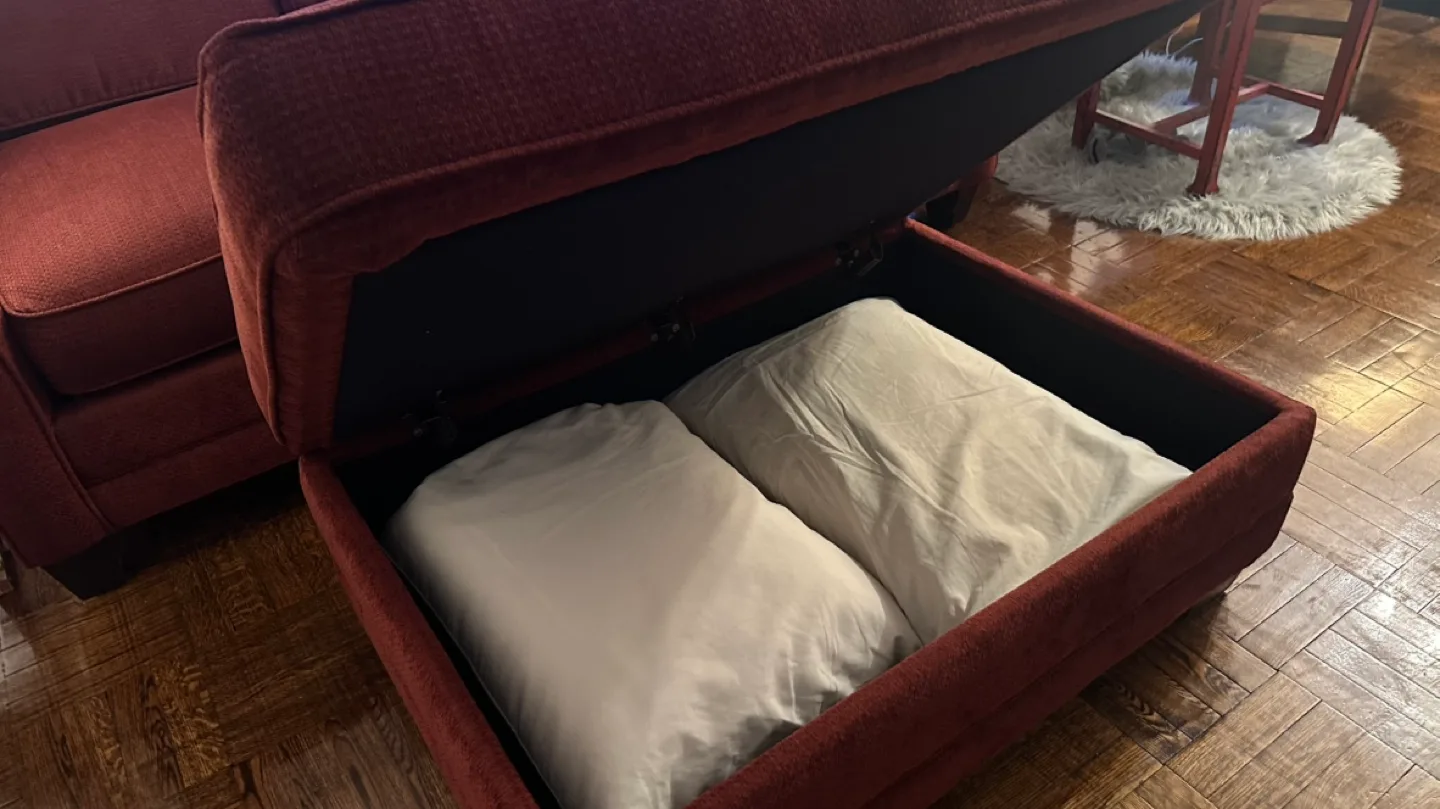 Burgundy Sofa and Ottoman Set image indicator(5)