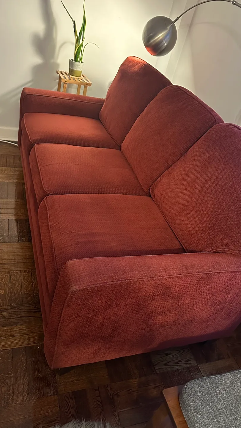 Burgundy Sofa and Ottoman Set image indicator(3)
