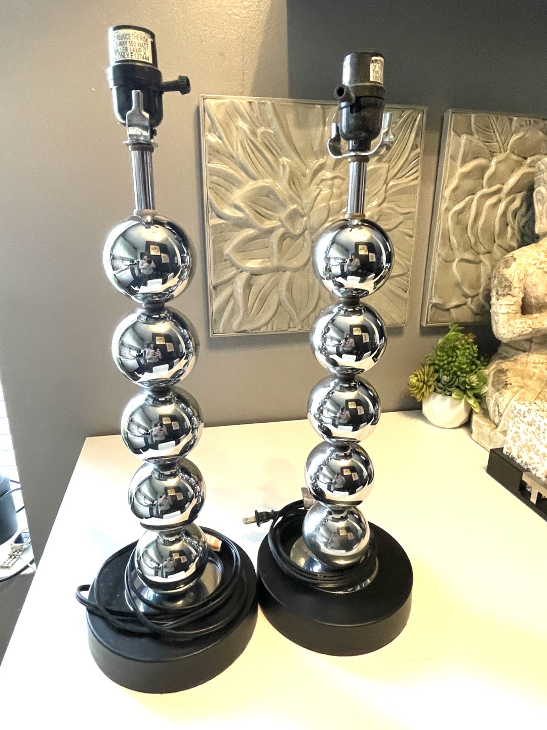 Stylish chrome lamps