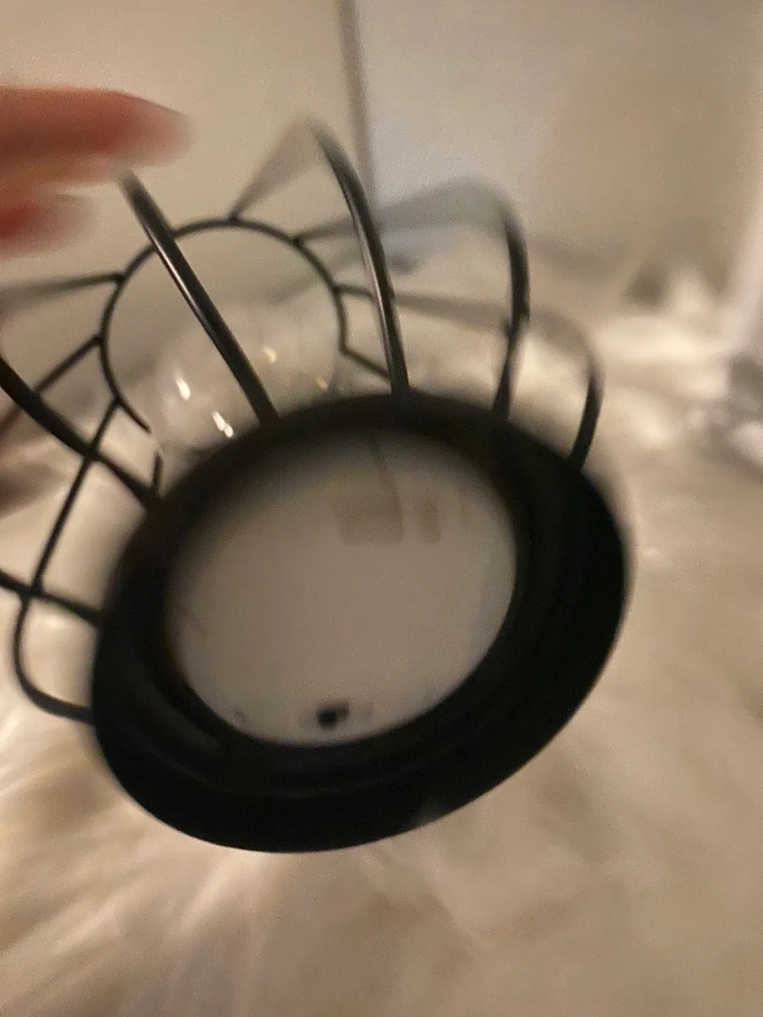 Black Metal Cage Table Lamp image indicator(2)