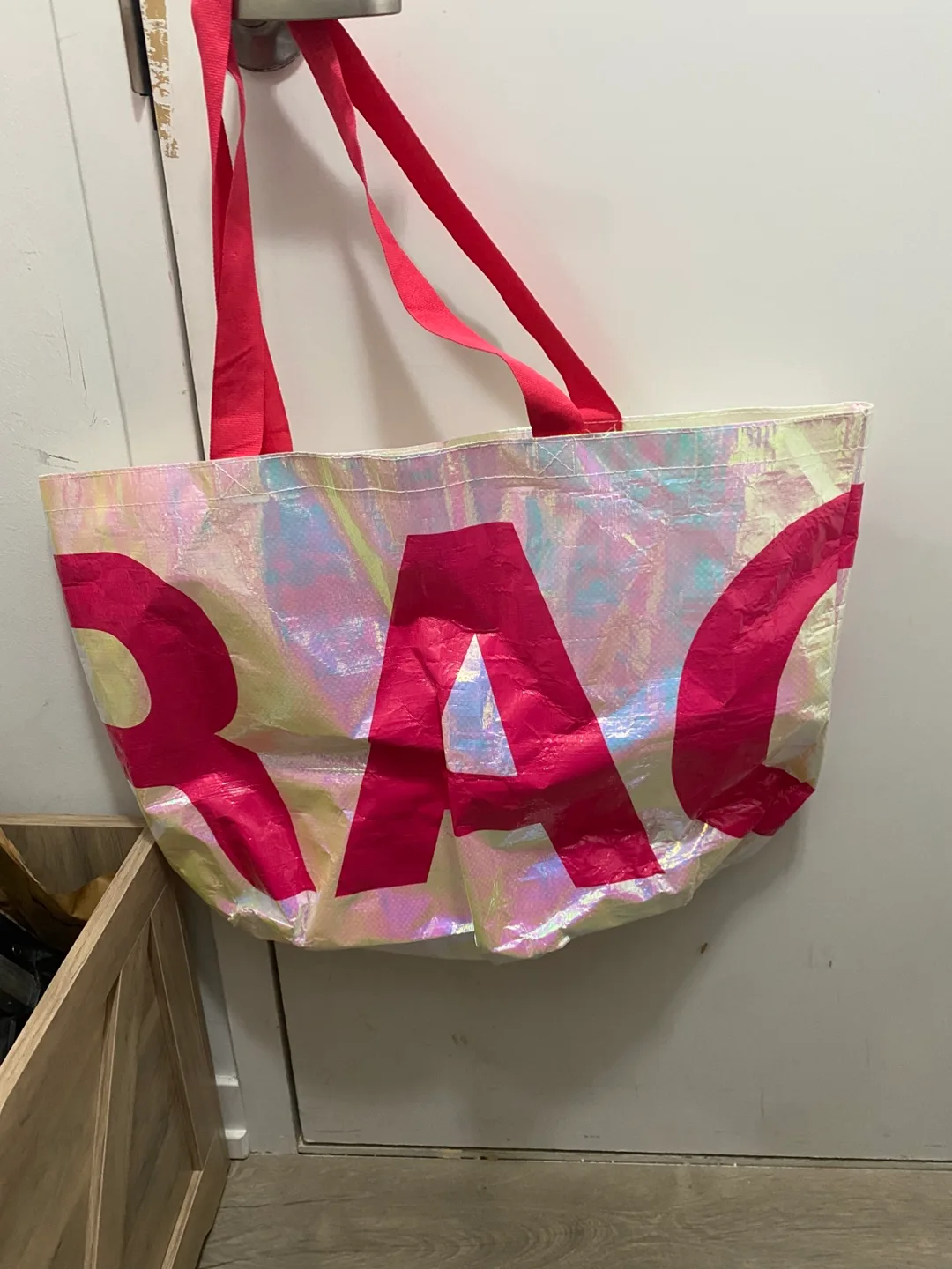 Garage iridescent tote shopping bag image indicator(2)
