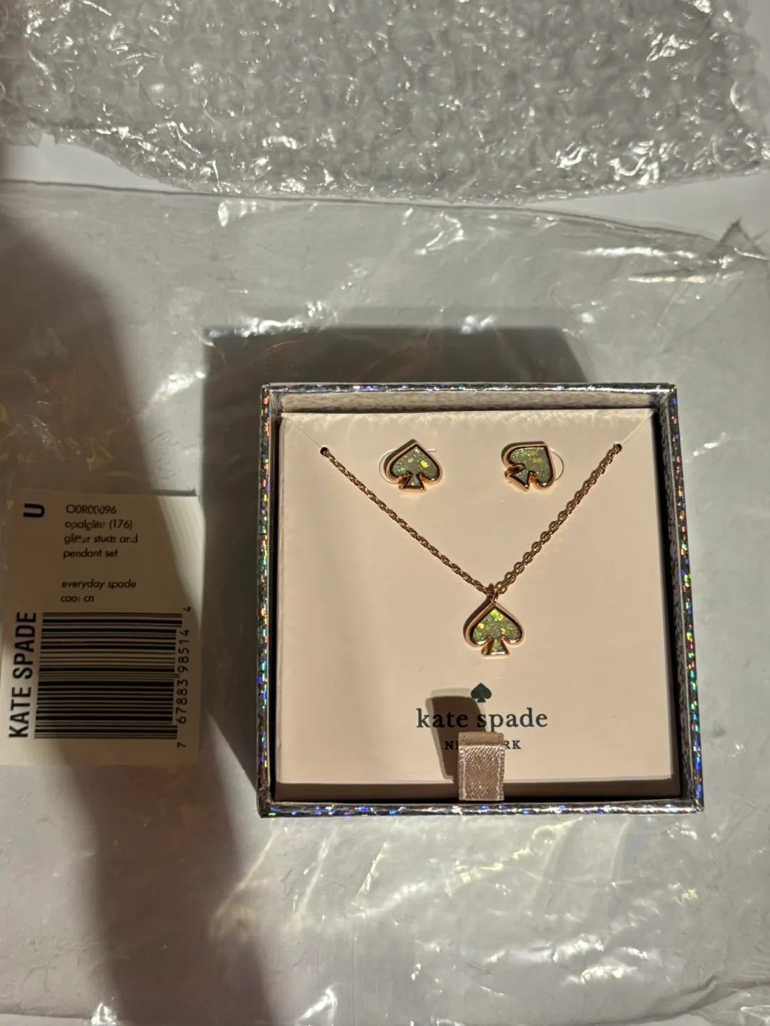 Kate Spade New York Opal Spade Pendant Necklace and Earring Set image indicator(2)