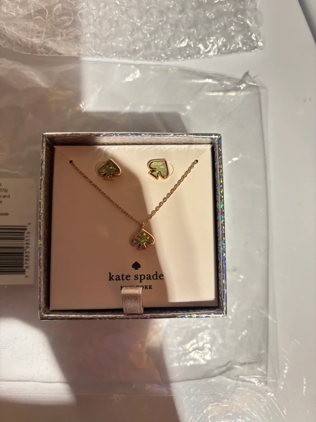 Kate Spade New York Opal Spade Pendant Necklace and Earring Set image indicator(3)