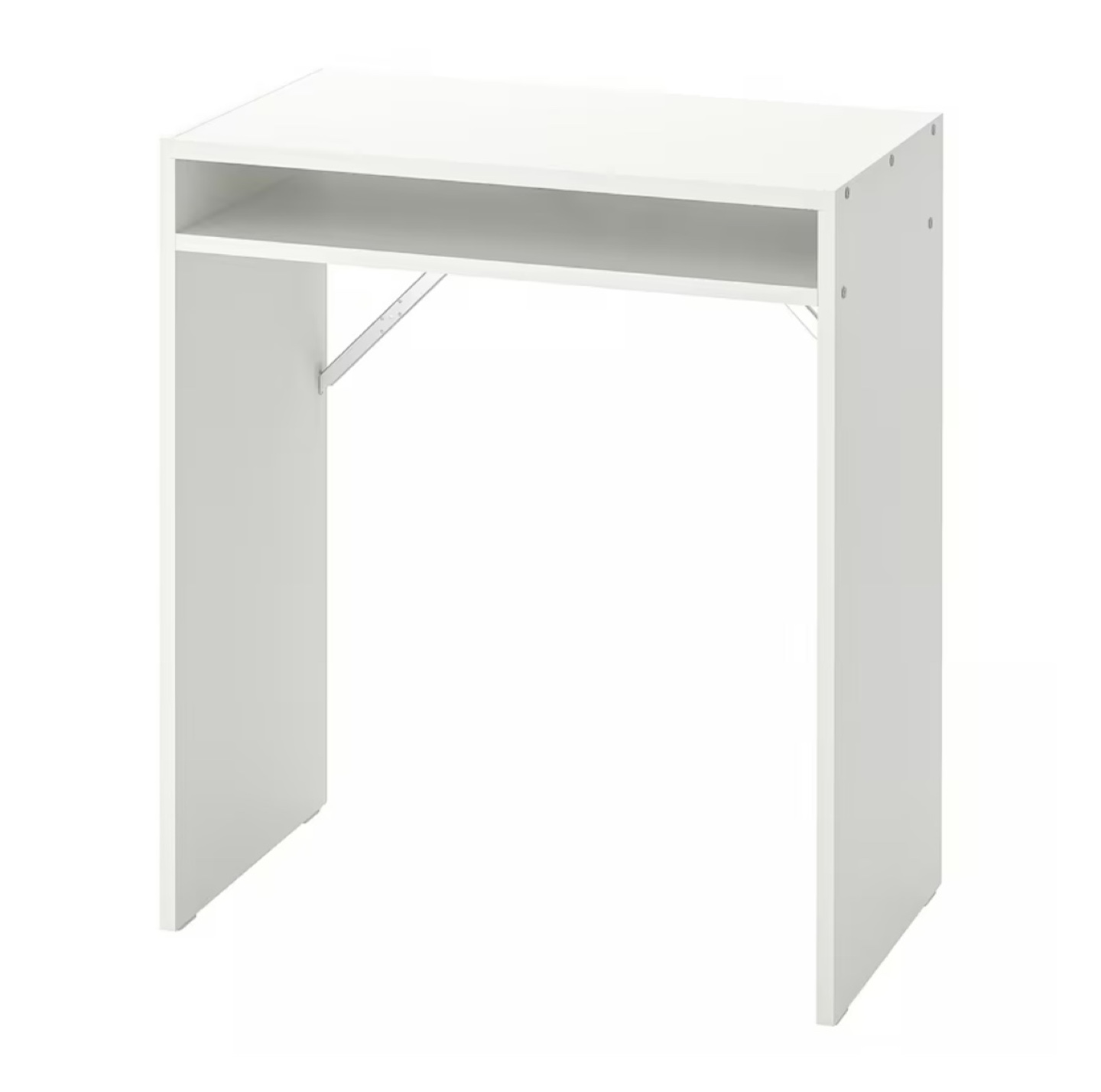 White Foldable Desk with Shelf