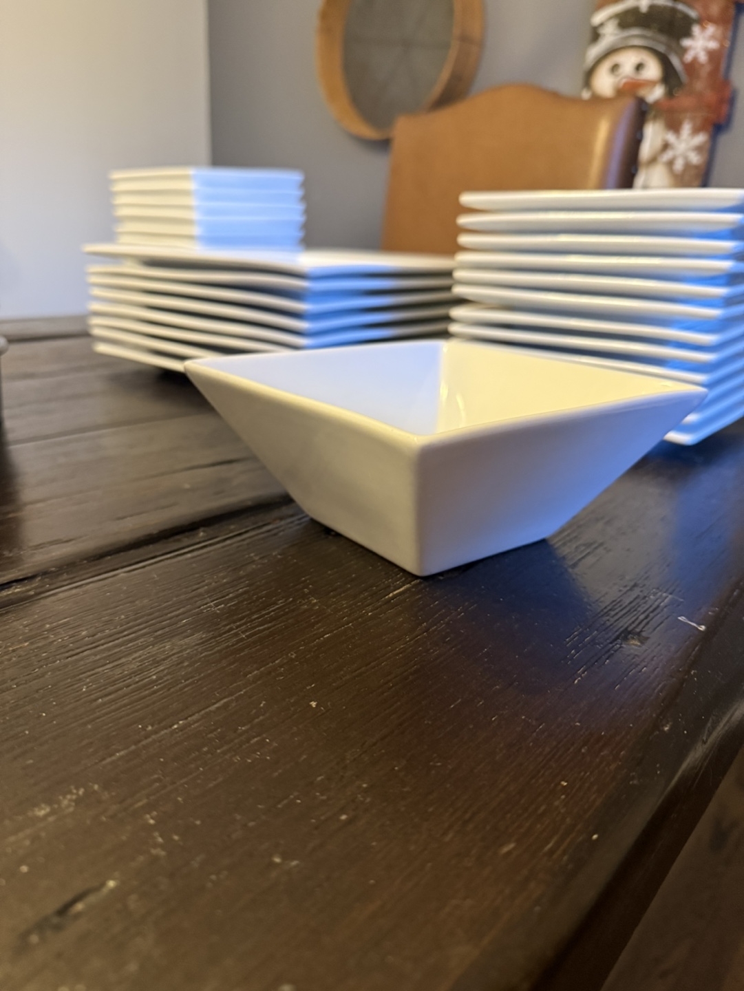 CB2 White Square Dinner Plates and Bowls Set - photo 4