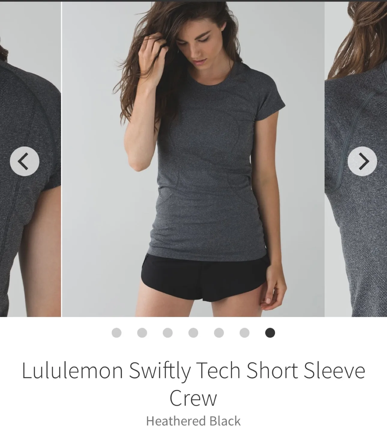 Lululemon Swiftly Tech Short Sleeve Shirt 12 black heathered image indicator(4)