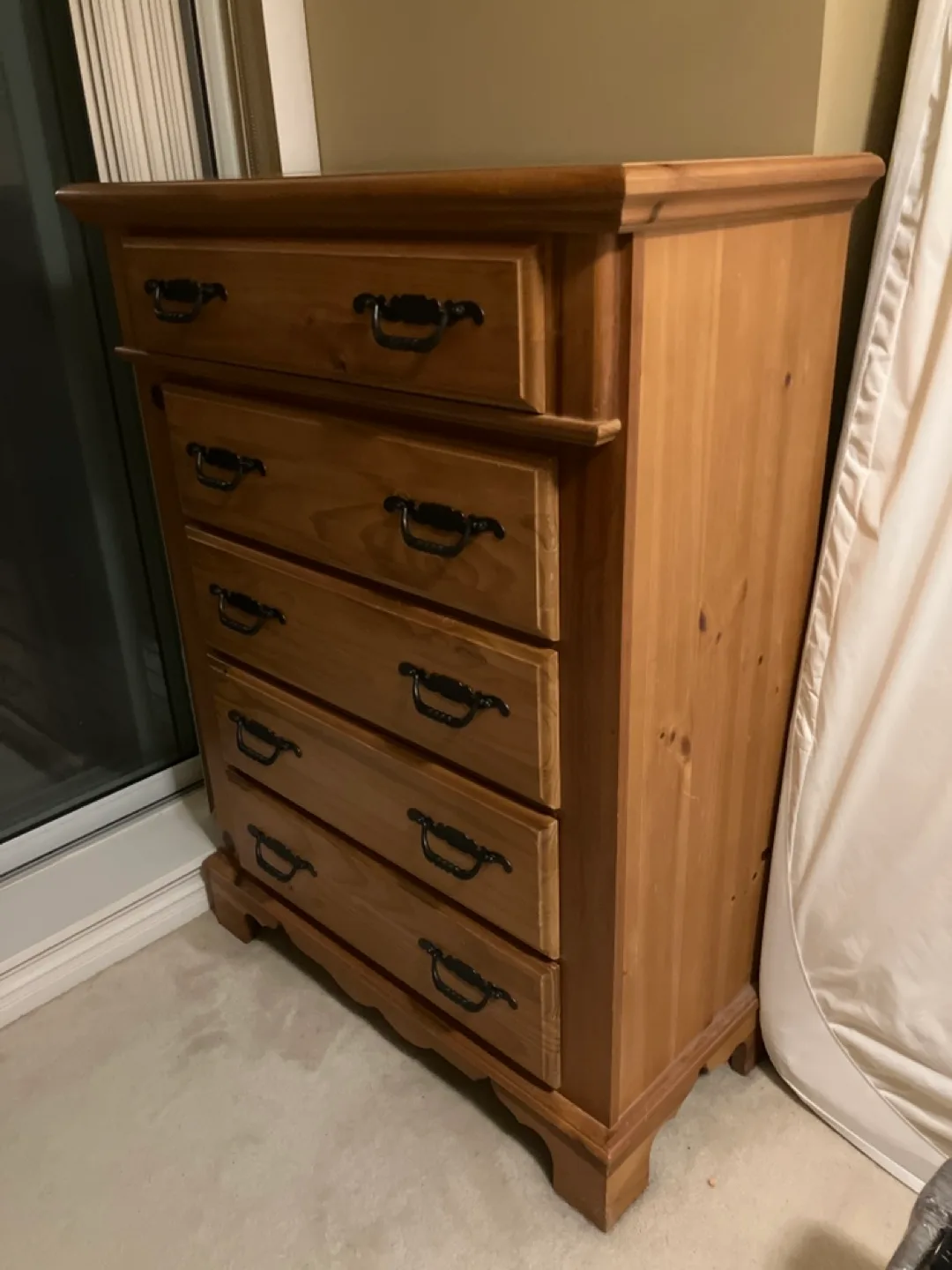 Solid wood five-drawer dresser image indicator(2)