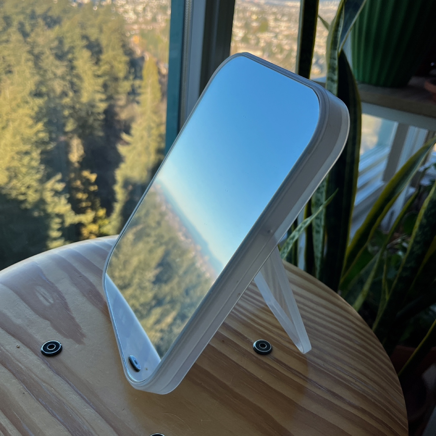 Portable Rectangular Vanity Mirror with Stand