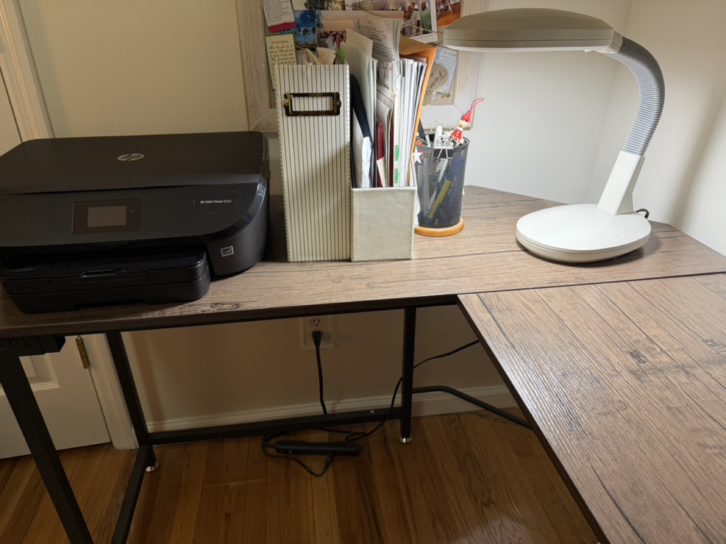 L shaped desk 66” x 47 1/2”
