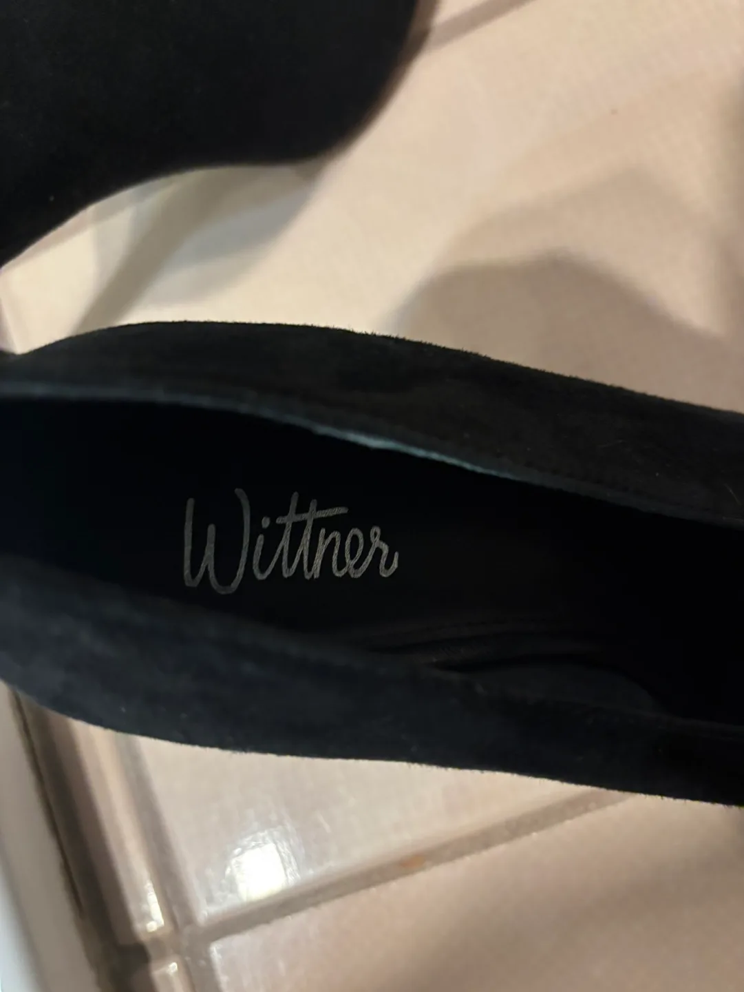 Wittner Black Suede Pointed Toe Heels image indicator(3)