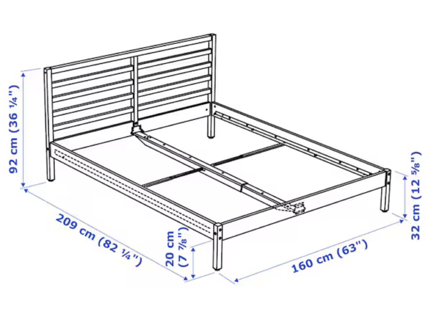 IKEA MALM Queen Bed Frame - Light Pine - photo 3